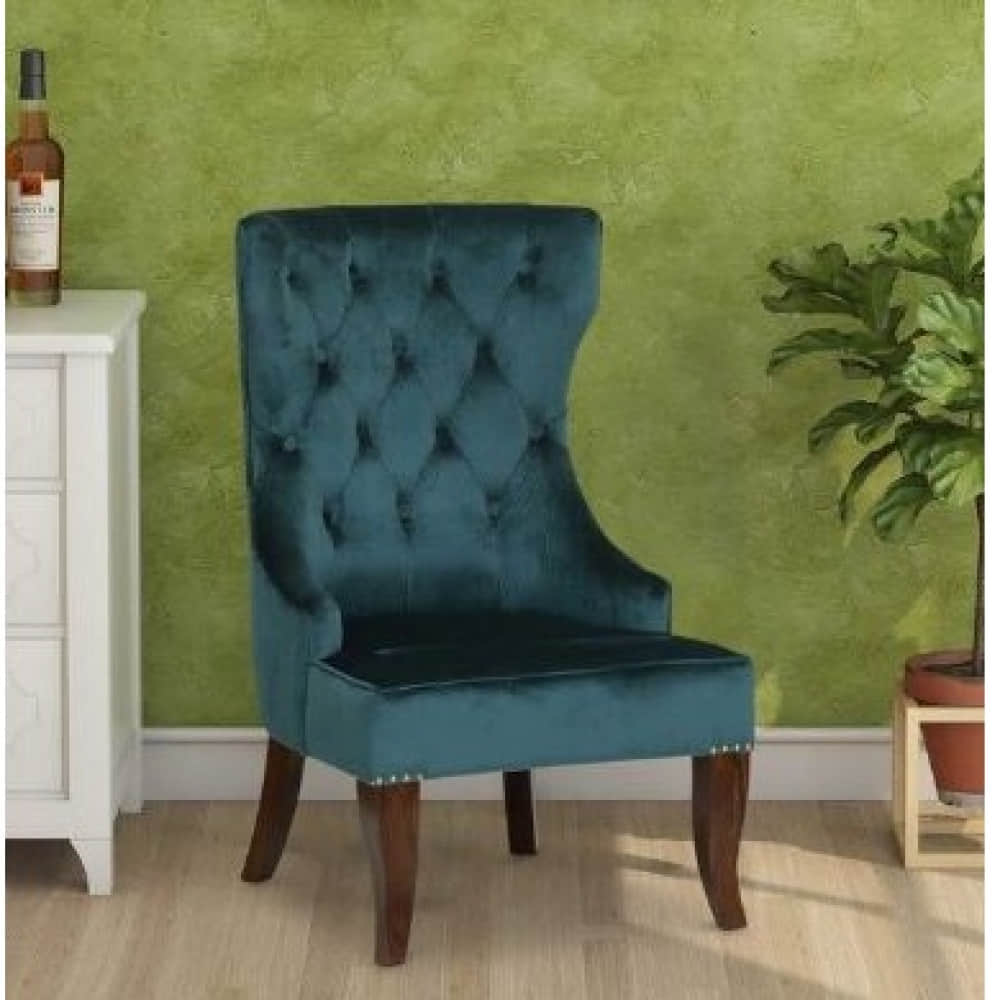 Elice Wing Chair In Solid Colour - photo
