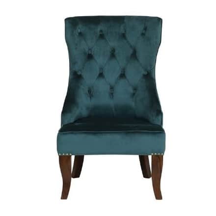 Elice Wing Chair In Solid Colour - front_view