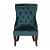 Elice Wing Chair In Solid Colour - front_view