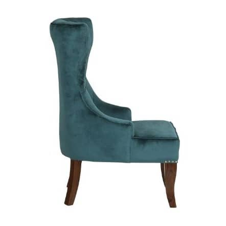 Elice Wing Chair In Solid Colour
