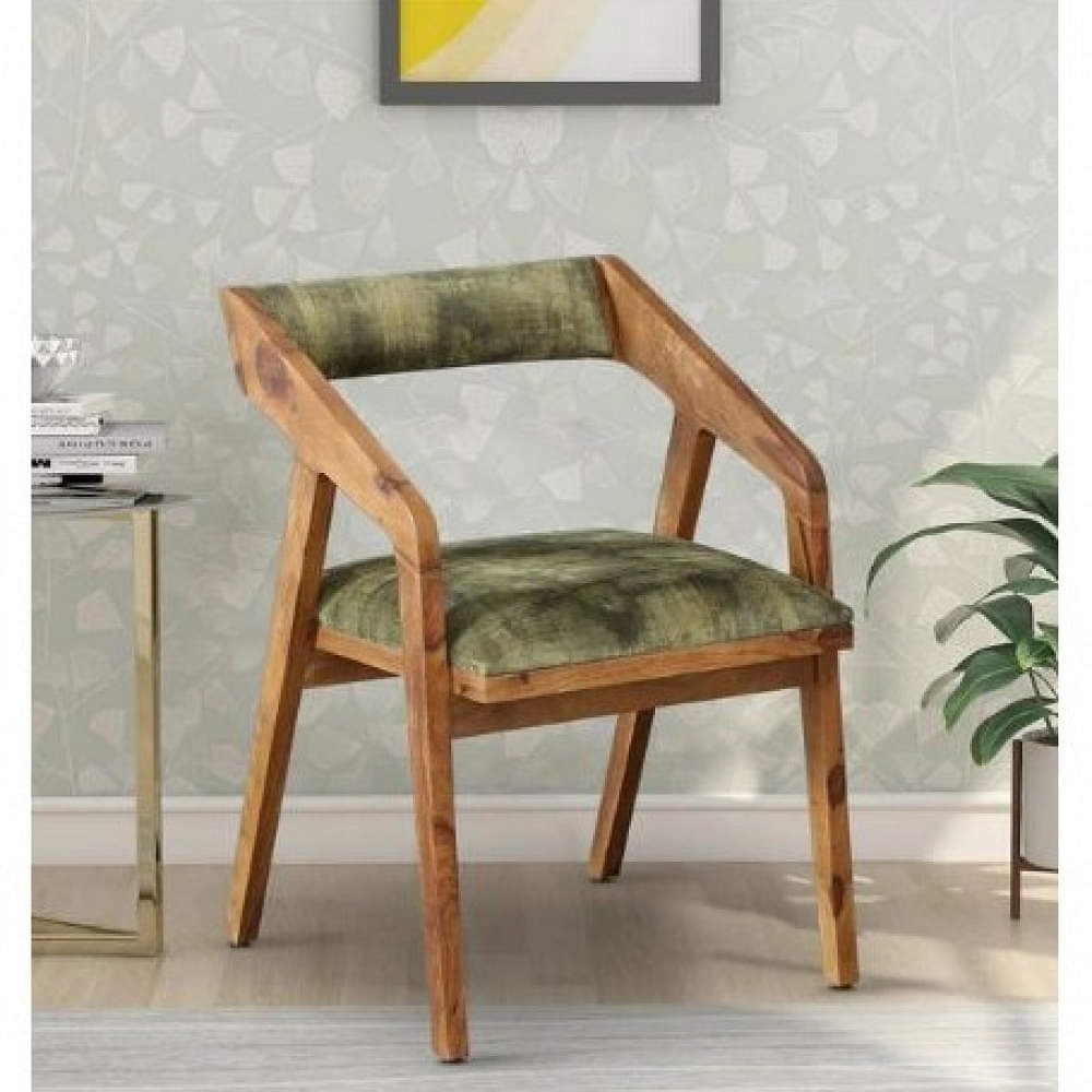 Carden Solid Wood Arm Chair In Rustic Teak Finish - photo