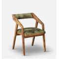 Carden Solid Wood Arm Chair In Rustic Teak Finish - rear_view