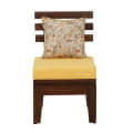 Flier Solid Wood Slipper Chair In Walnut Finish - front_view