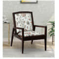 Aadhira Upholstered Arm Chair In Walnut Finish - photo