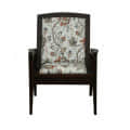 Aadhira Upholstered Arm Chair In Walnut Finish - front_view