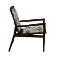 Aadhira Upholstered Arm Chair In Walnut Finish - left_view