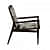 Aadhira Upholstered Arm Chair In Walnut Finish - left_view