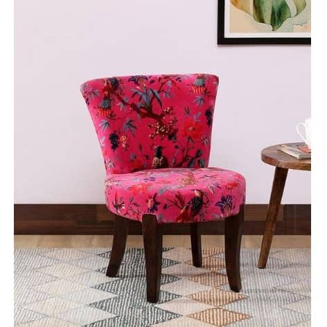 Emiko Solid Wood Slipper Chair In Multicolour