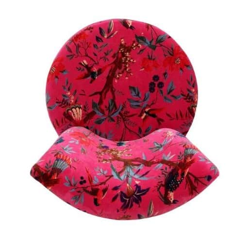 Emiko Solid Wood Slipper Chair In Multicolour - top_view