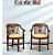 Teak Wood Arm Chair (Set Of 2) In Yellow Color - photo