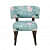 Jelany Slipper Chair In Blue Colour - front_view