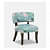 Jelany Slipper Chair In Blue Colour - rear_view