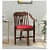 Aakruti Teak Wood Arm Chair In Red Colour - photo