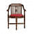 Aakruti Teak Wood Arm Chair In Red Colour - front_view