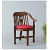 Aakruti Teak Wood Arm Chair In Red Colour - rear_view