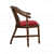 Aakruti Teak Wood Arm Chair In Red Colour - left_view
