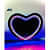 Sparkles Crushed Diamond Led Heart Shape Wall Mirror with Touch Sensor - top_view