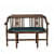 Olympia Teak Teal Wood Sofa - front_view