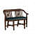 Olympia Teak Teal Wood Sofa - rear_view