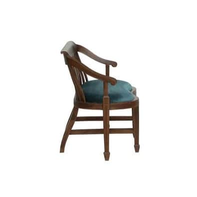 Olympia Teak Teal Wood Sofa - left_view