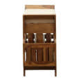 Reese Solid Wood Shoe Rack In Rustic Teak Finish - left_view