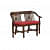 Aakruti Teak Wood 2 Seater Sofa In Red Colour - rear_view