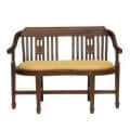 Teak Wood Sofa Set (Yellow) - front_view