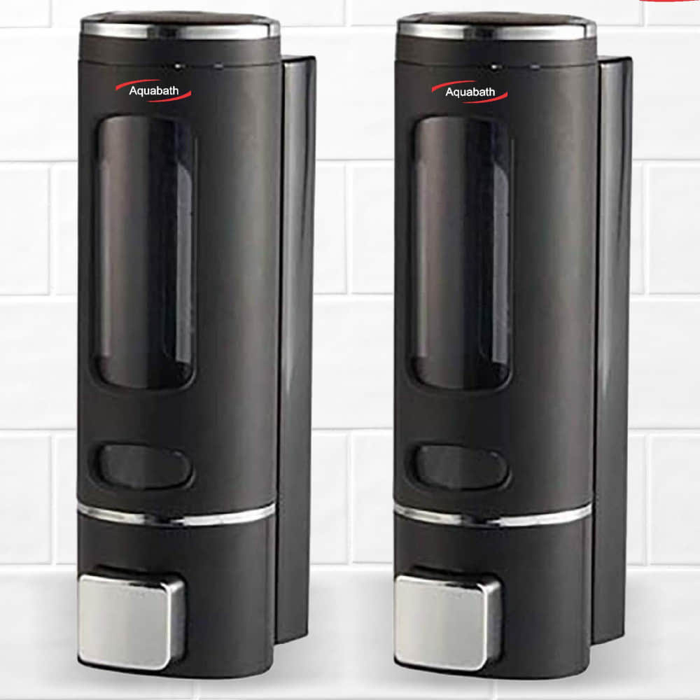 Wall Mounted Liquid Dispenser(350 ml, ABS, Black Color) (Pack of 1) - photo