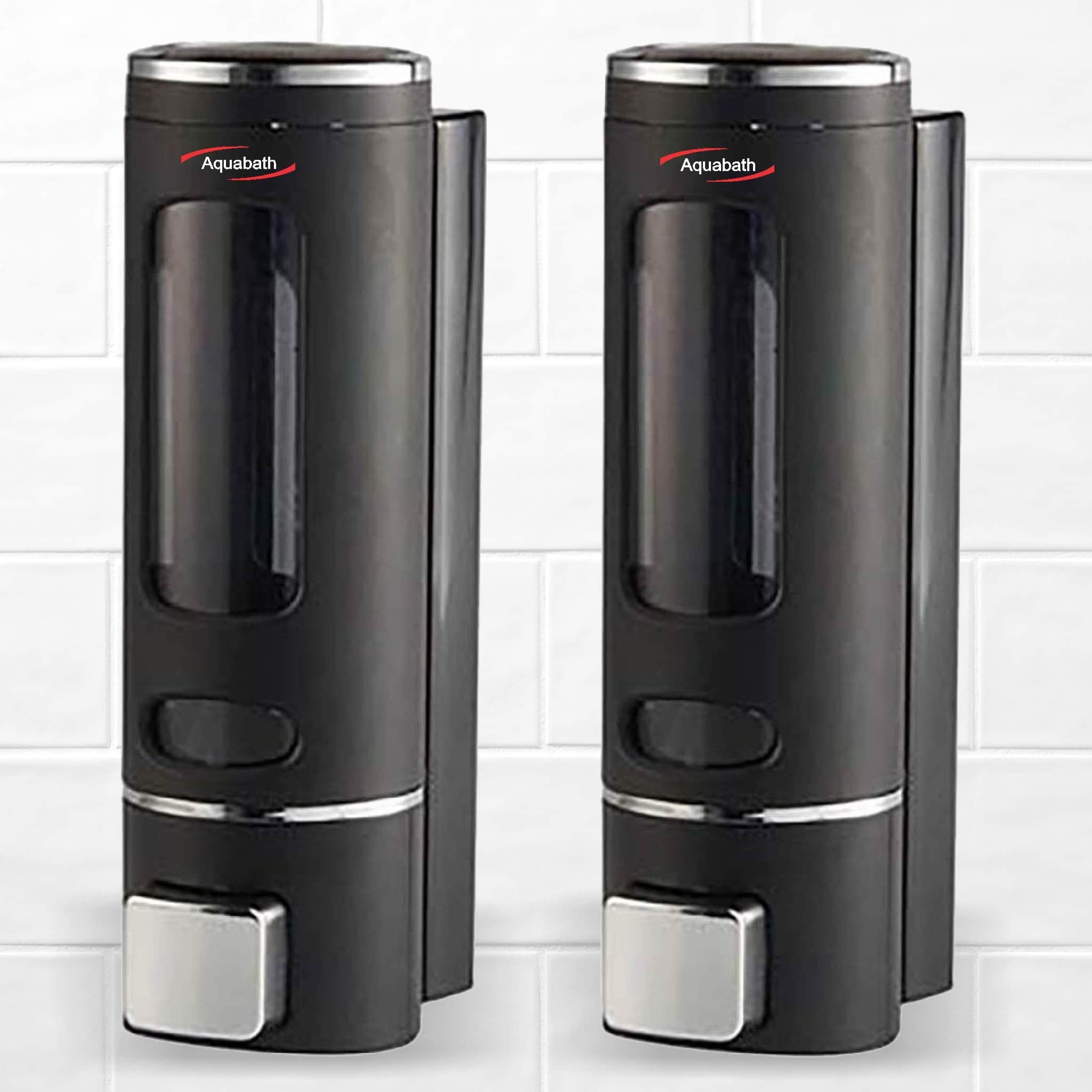 Wall Mounted Liquid Dispenser(350 ml, ABS, Black Color) (Pack of 1) - top_view