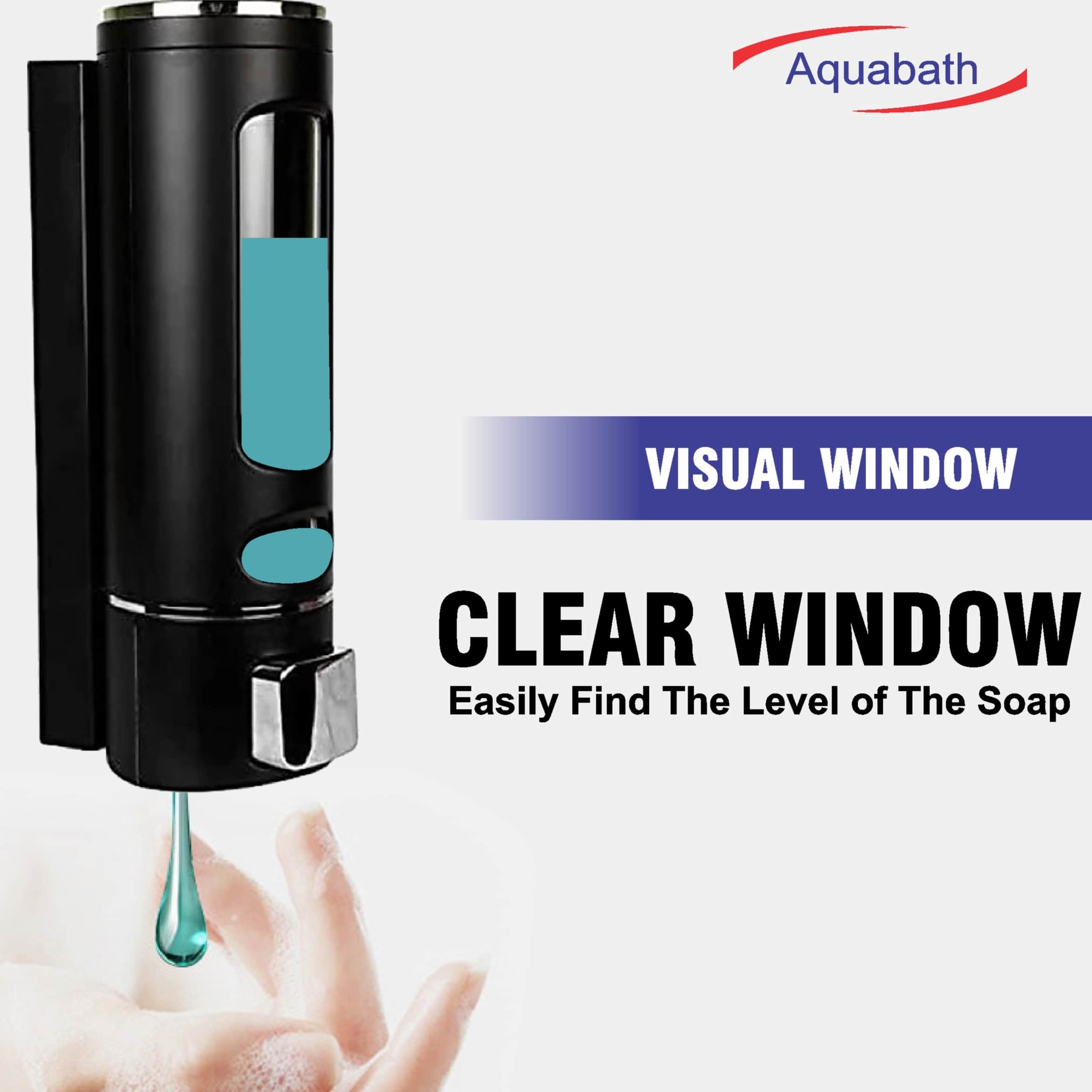 Wall Mounted Liquid Dispenser(350 ml, ABS, Black Color) (Pack of 1) - rear_view