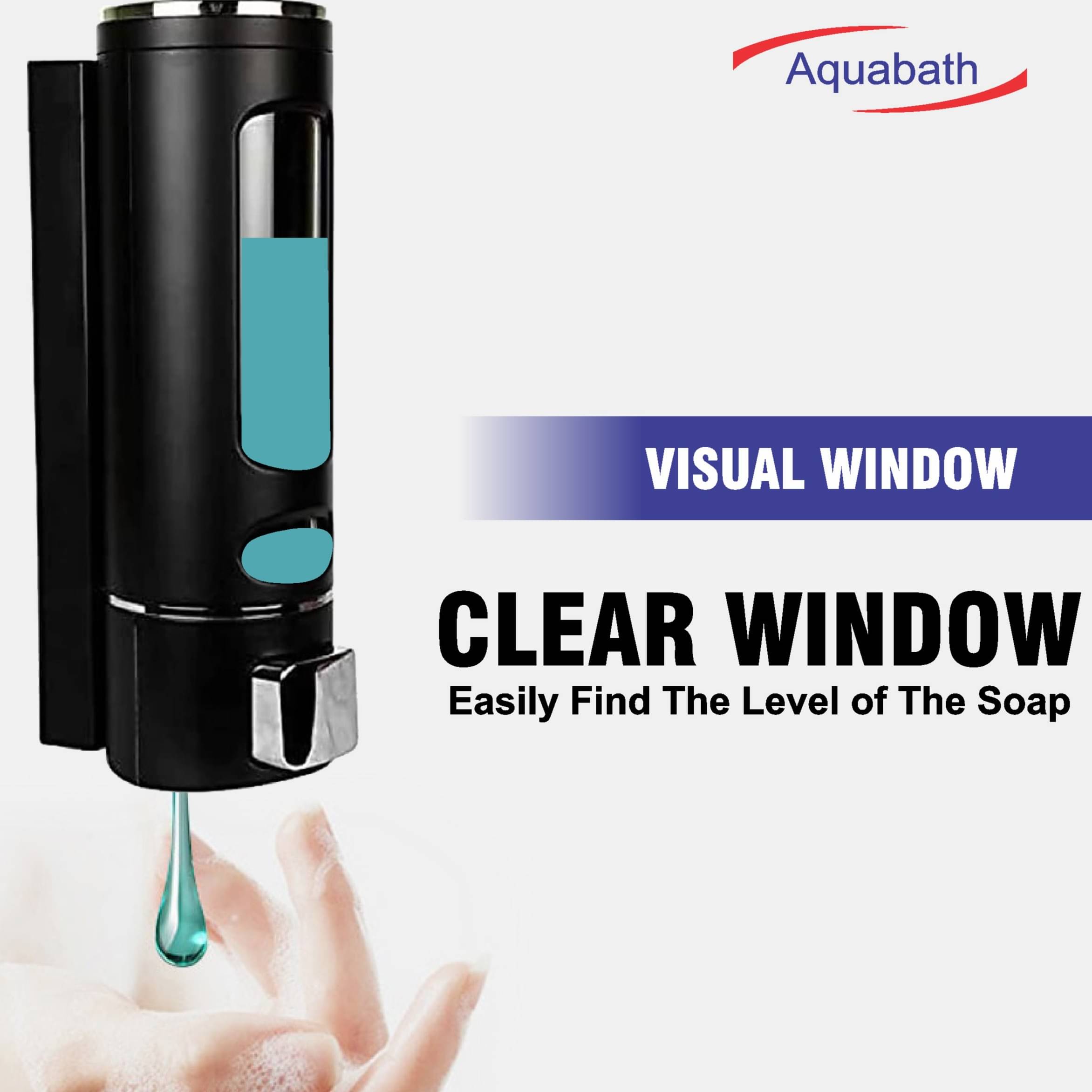 Wall Mounted Liquid Dispenser(350 ml, ABS, Black Color) (Pack of 1)