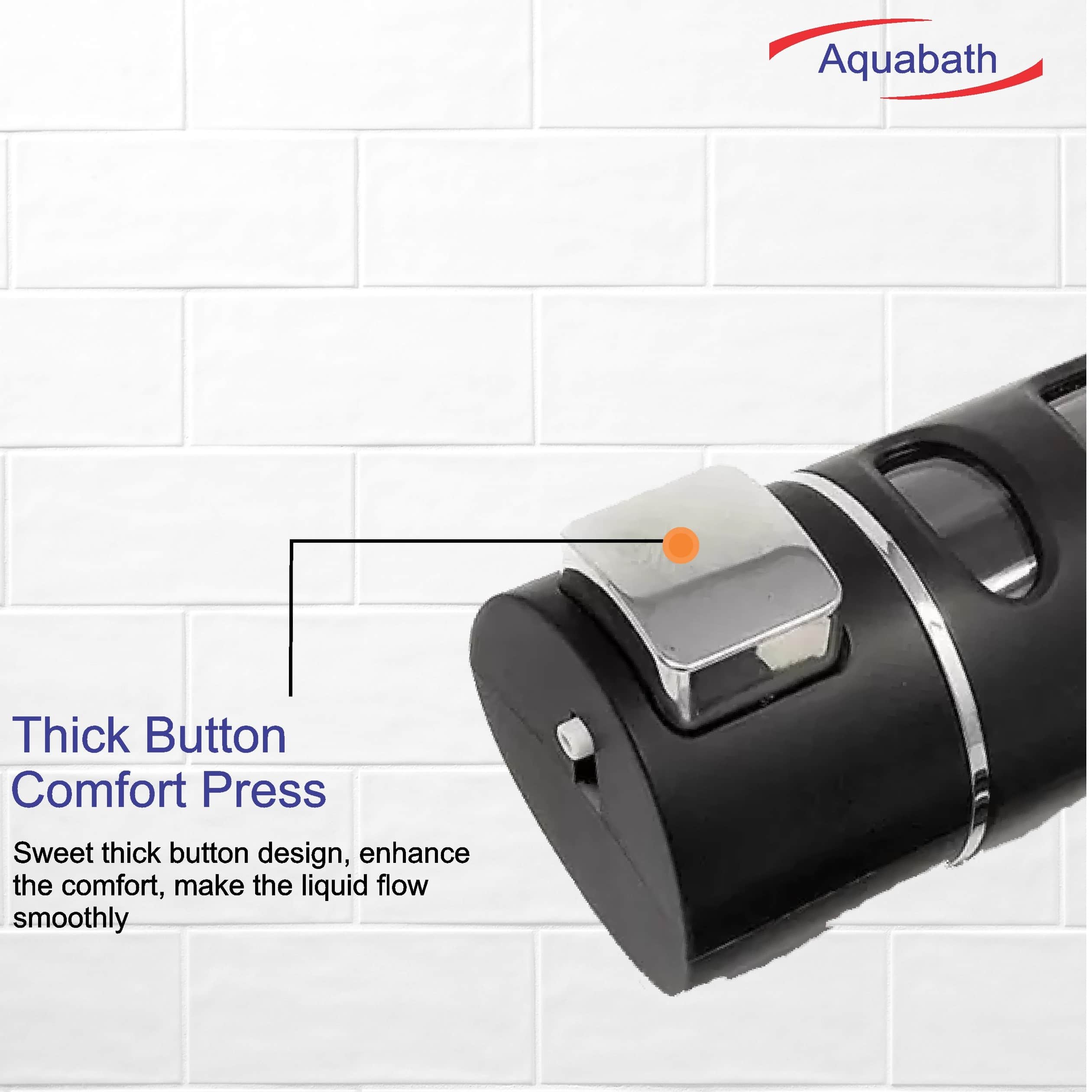 Wall Mounted Liquid Dispenser(350 ml, ABS, Black Color) (Pack of 1) - left_view