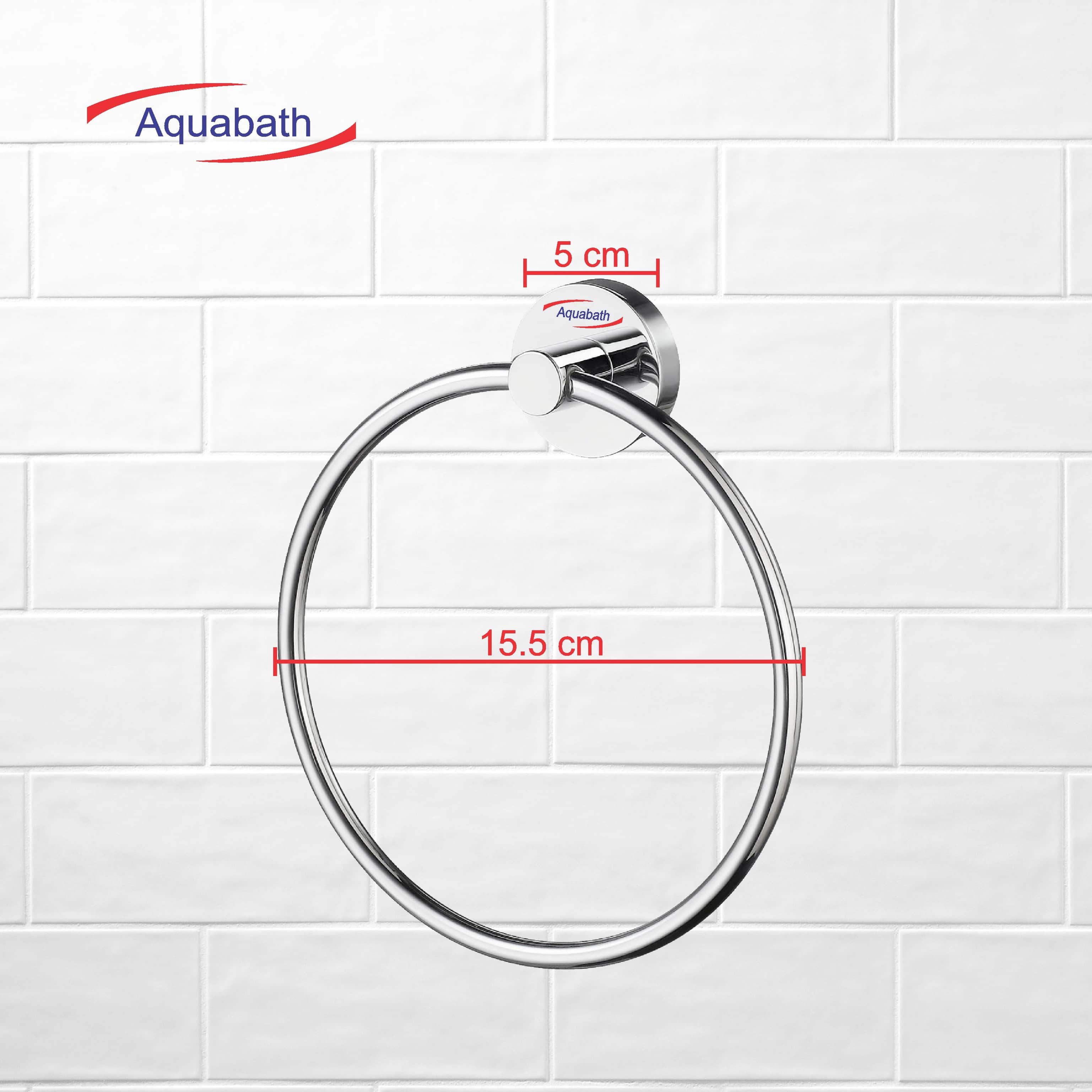 Stainless Steel Towel Ring for Bathroom/Wash Basin/Napkin-Towel Hanger/Bathroom Accessories (Chrome-Round)Pack of 2 - front_view
