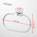 Stainless Steel Towel Ring for Bathroom/Wash Basin/Napkin-Towel Hanger/Bathroom Accessories (Chrome-Oval) Pack of 2 - front_view