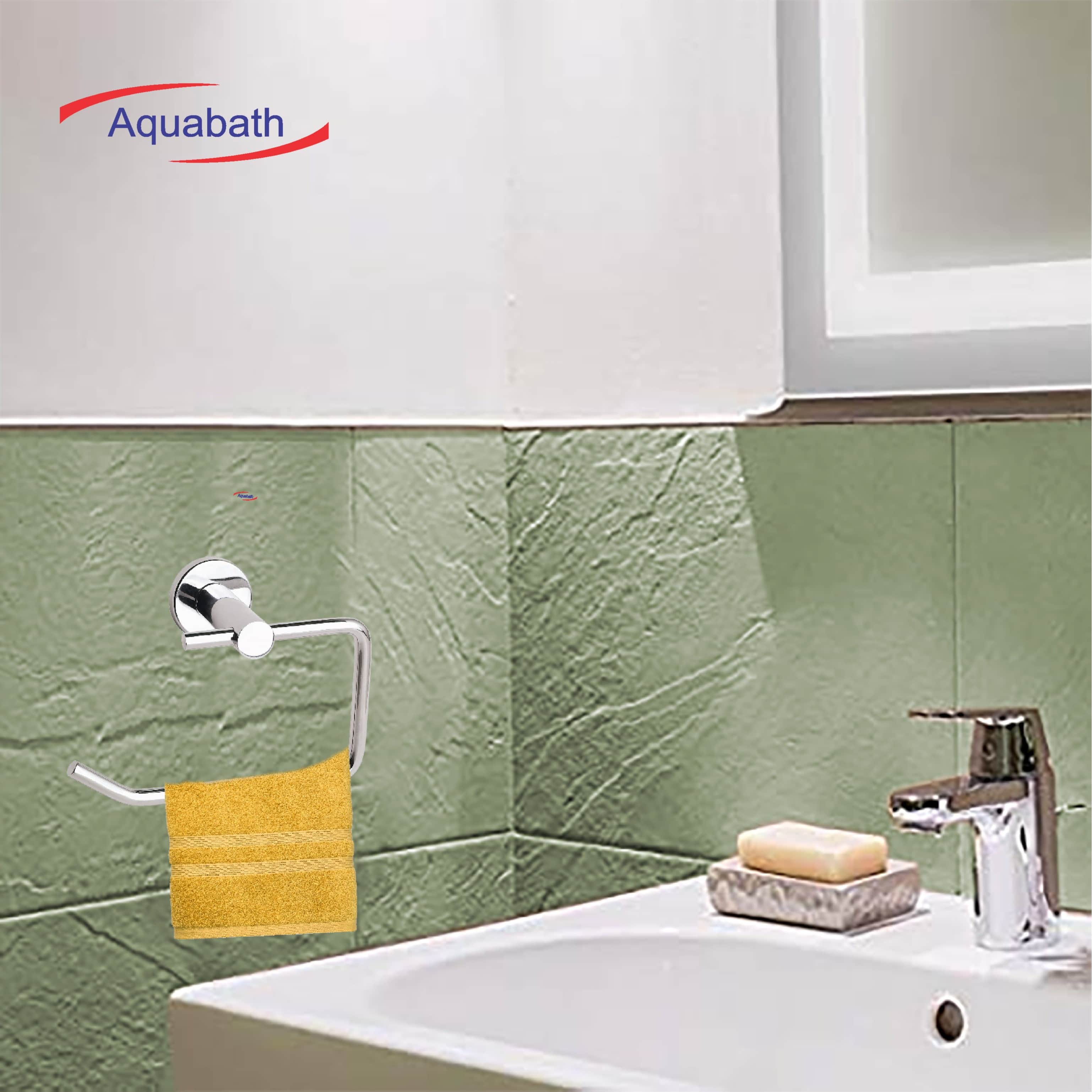 Aquabath Silver Towel Holder - front_view