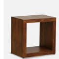 Vostok Solid Wooden End Table - rear_view