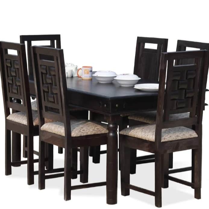 Wooden Dining Table - front_view