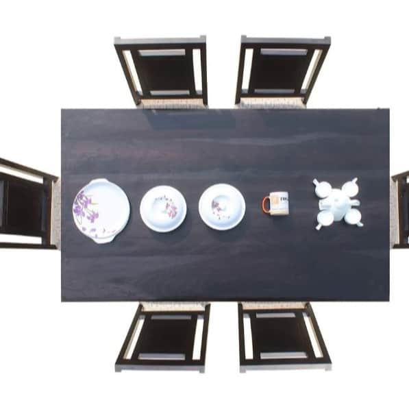 Wooden Dining Table - top_view