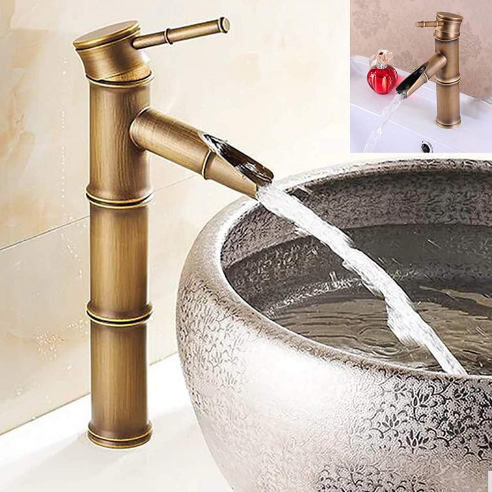 Antique Brass Basin Mixer - photo