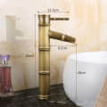 Antique Brass Basin Mixer - left_view
