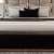 Gold Finish Upholstery King Size Bed With Storage - rear_view