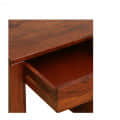 Solid Wood End Table In Honey Oak Finish - rear_view
