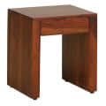 Solid Wood End Table In Honey Oak Finish - left_view