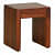 Solid Wood End Table In Honey Oak Finish - left_view