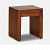 Solid Wood End Table In Honey Oak Finish - right_view