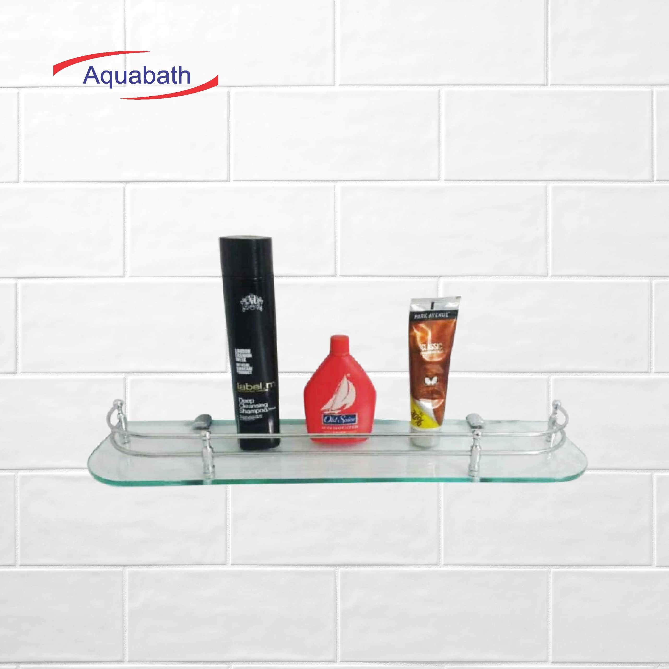 Glass Shelf Storage Holder (Size:18"X5.5") - top_view