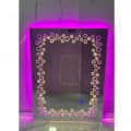 Hexagon Design Led Wall Mirror with Sensor for Bedroom Living Room 18x24 - top_view