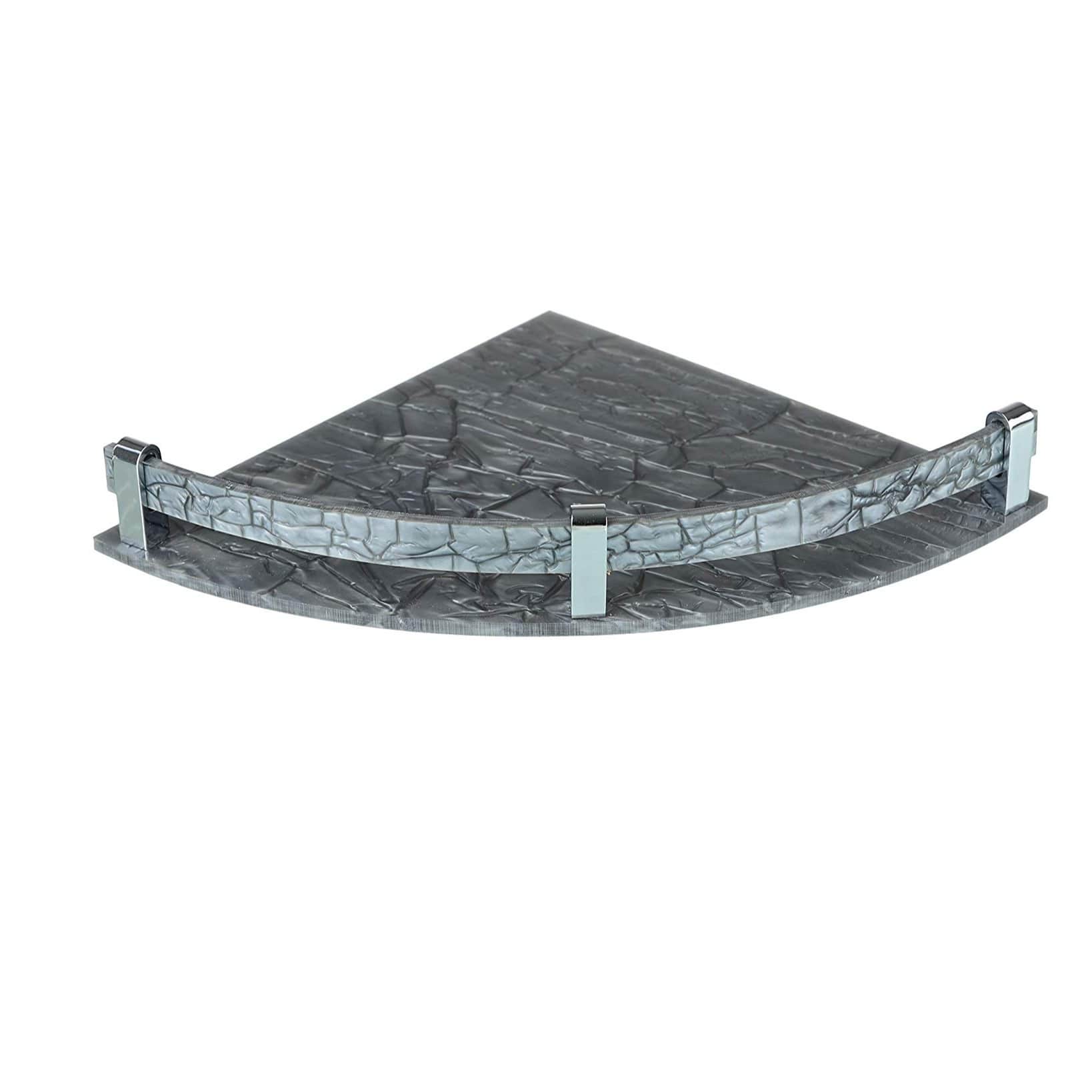 Acrylic Corner Shelf Marble look - top_view