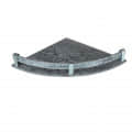 Acrylic Corner Shelf Marble look - top_view
