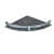Acrylic Corner Shelf Marble look - top_view